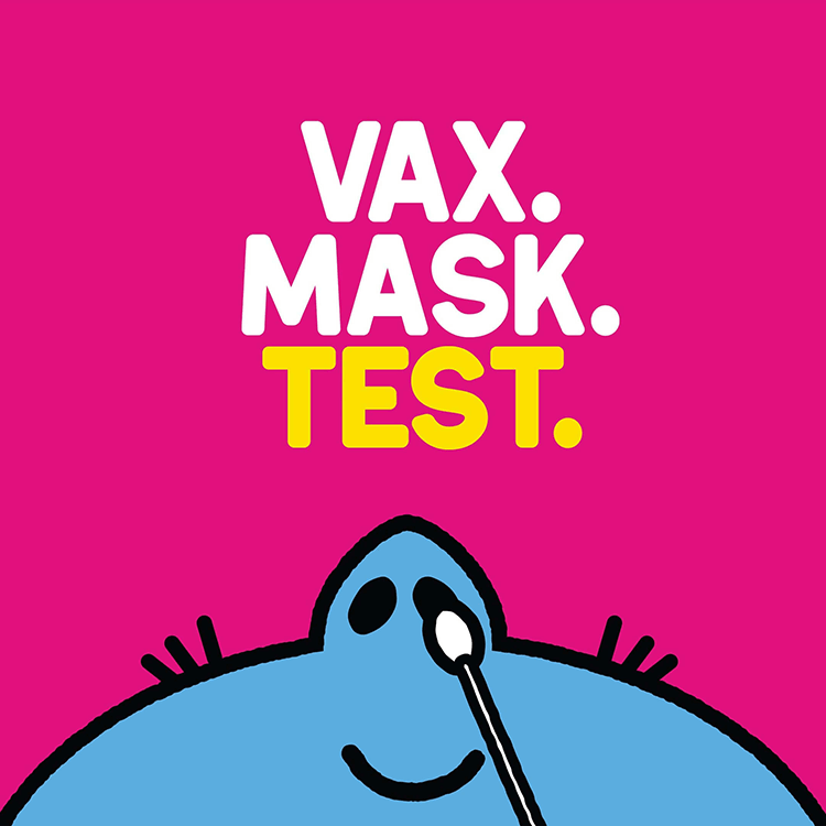 Vax. Mask. Test. – Red House